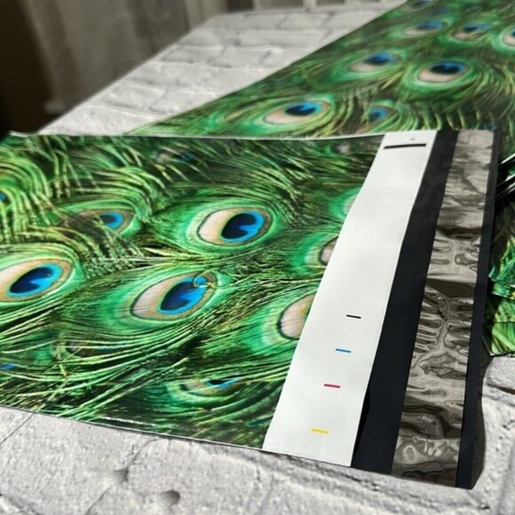 Poly Mailers Peacock Feathers 10” x 13” 50 pack - Picture 5 of 8